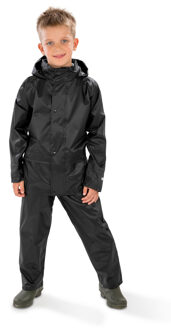 Result Regenpak winddicht zwart voor jongens