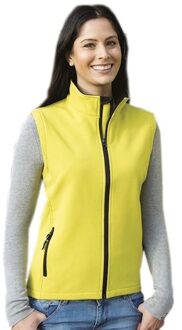 Result Softshell casual bodywarmer geel voor dames - Outdoorkleding wandelen/zeilen - Mouwloze vesten 2XL (44/56)