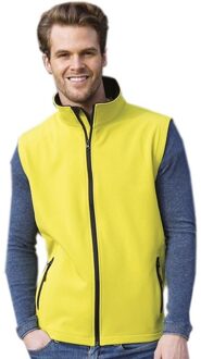 Result Softshell casual bodywarmer geel voor heren - Outdoorkleding wandelen/zeilen - Mouwloze vesten 2XL (44/56)