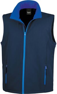 Result Softshell casual bodywarmer navy blauw voor heren - Outdoorkleding wandelen/zeilen - Mouwloze vesten 2XL (44/56)