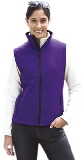 Result Softshell casual bodywarmer paars voor dames - Outdoorkleding wandelen/zeilen - Mouwloze vesten 2XL (44/56)