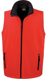 Result Softshell casual bodywarmer rood voor heren - Outdoorkleding wandelen/zeilen - Mouwloze vesten 2XL (44/56)