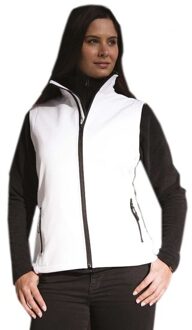 Result Softshell casual bodywarmer wit voor dames - Outdoorkleding wandelen/zeilen - Mouwloze vesten 2XL