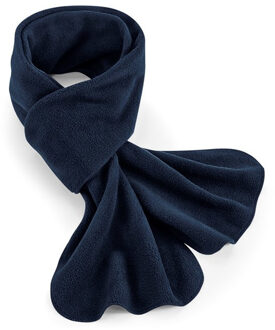 Result Warme fleece winter sjaal voor volwassenen - donkerblauw - 100% gerecycled polyester