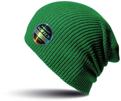 Result Warme gebreide Beanie wintermuts in het groen voor volwassenen - Damesmutsen / herenmutsen - 100% polyacryl