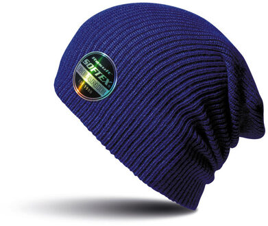 Result Warme gebreide Beanie wintermuts in het kobalt blauw voor volwassenen - Damesmutsen / herenmutsen - 100% polyacryl