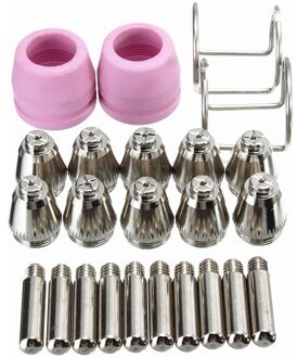 Retail 24Pcs SG-55 Ag-60 WSD-60 Plasma Cutter Snijbrander Tip Nozzles Verbruiksartikelen Kit Plasma Elektrode Nozzle