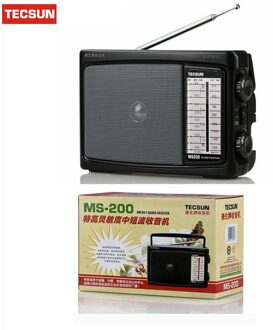 Retail tecsun ms-200 radio fm/mw/sw radio multiband radio ontvanger dual conversie draagbare audio radio draagbare