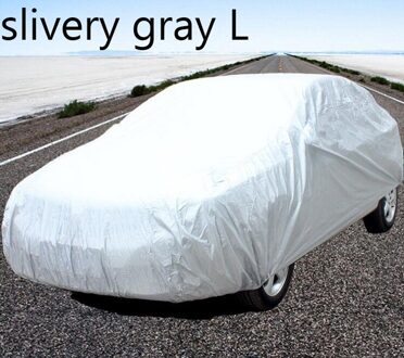 Rete Indoor Outdoor Full Car Cover singledeck Zon UV Sneeuw Dust Slip Bescherming Maat SML XL XXL PEVA materiaal Wh slivery grijs L