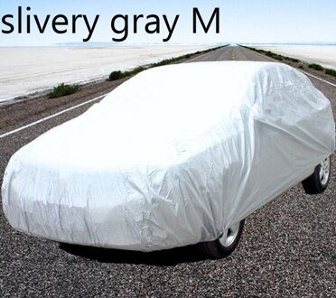 Rete Indoor Outdoor Full Car Cover singledeck Zon UV Sneeuw Dust Slip Bescherming Maat SML XL XXL PEVA materiaal Wh slivery grijs M