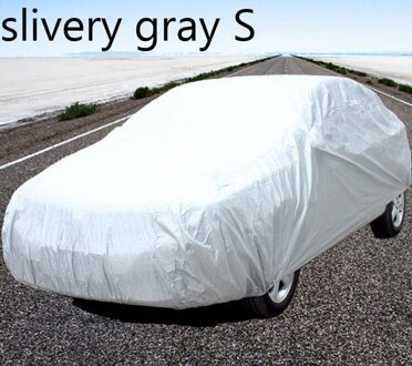 Rete Indoor Outdoor Full Car Cover singledeck Zon UV Sneeuw Dust Slip Bescherming Maat SML XL XXL PEVA materiaal Wh slivery grijs S