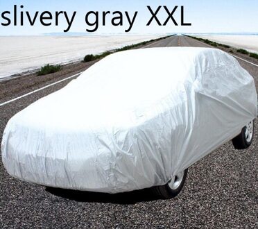 Rete Indoor Outdoor Full Car Cover singledeck Zon UV Sneeuw Dust Slip Bescherming Maat SML XL XXL PEVA materiaal Wh slivery grijs XXL
