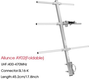 Retevis Ailunce AY04/1/2/3 High Gain Ham Radio Yagi Antenne SL16-K Vhf/Uhf Walkie Talkie Yagi-Uda Antenne Twee-weg Radio Repeater AY02