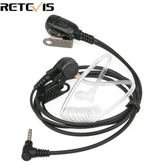 Retevis EA011Y Earpiece Mic PTT Headset 3.5mm 1-Pin Acoustic Tube for YAESU for VERTEX Retevis RT40 RB15 Walkie Talkie Ham Radio