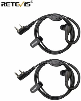 Retevis EEK007 2Pin Earhook Earpiece 2pcs Walkie Talkie Earphones For Retevis RT22 RT622 Two Way Radio For Kenwood/Baofeng