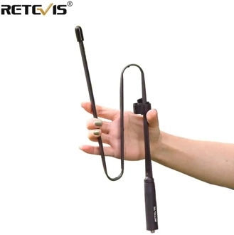 Retevis HA02 Foldable Tactical Antenna SMA-F Airsoft Game Walkie Talkie Antenna For Baofeng UV-5R UV-82 Ailunce HD1 RT29 H777
