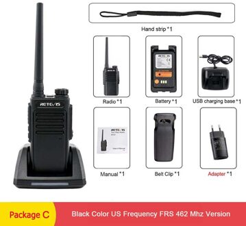 Retevis RT647 IP67 Waterdichte Walkie Talkie 1Pc Pmr Radio PMR446 Vox Handsfree Twee-weg Radio Comunicador voor Surfriding/Skiën FRS RT47 Package C