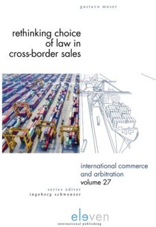 Rethinking Choice of Law in Cross-Border Sales - Boek Gustavo Moser (9462368465)