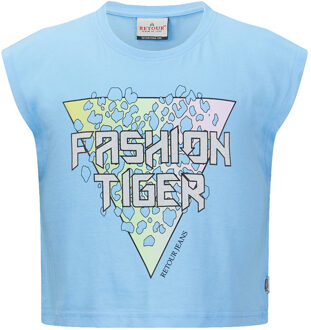 Retour Jeans Meisjes t-shirt - Nina - Gebleekt Blauw - Maat 110