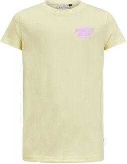 Retour Jeans Meisjes t-shirt - Piper - Licht geel - Maat 122/128