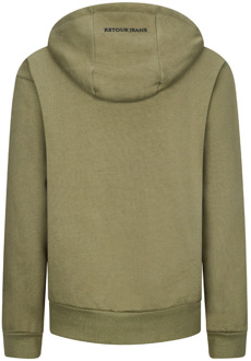 Retour jongens hoodie Olijf - 170-176