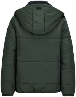 Retour jongens winterjas Olijf - 170-176