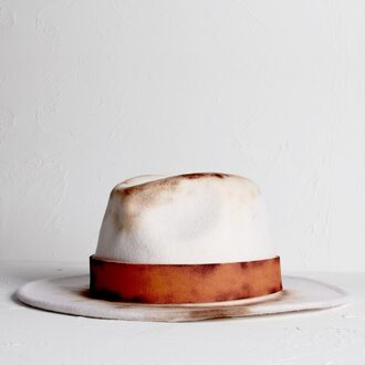 Retro 100% Wol Vrouwen Mannen Fedora Hoed Met Verontruste Brede Rand Jazz Hoed Lady Vilt Kerk Hoed Maat 56-58Cm