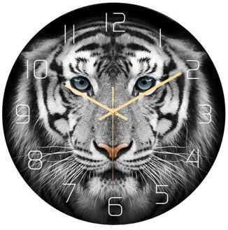 Retro Acryl Klok Muziek Disc UV Gedrukt Wandklok Huishouden Slaapkamer Opknoping Bar Decor zonder Batterij CC102