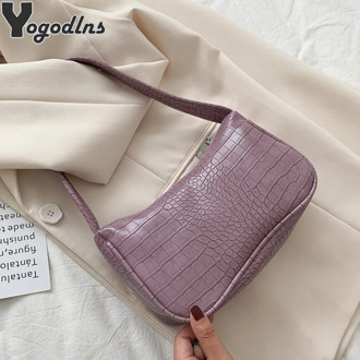 Retro Alligator Women Messenger Handbags and Purse Luxury Baguette Shoulder Bags for women Split Crocodile Bolsas Sac A Main