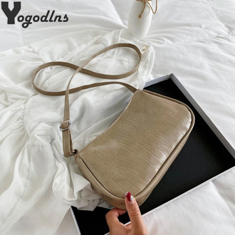 Retro Alligator Women Messenger Handbags Luxury Baguette Shoulder Bags PU Leather Female Baguette Bag Subaxillary Mini Bolsa