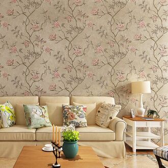 Retro Amerikaanse Behang 3D Idyllische Non Woven Woonkamer Slaapkamer Thuis Tv Achtergrond Europese Behang Luxe Behang 0.53x10m2