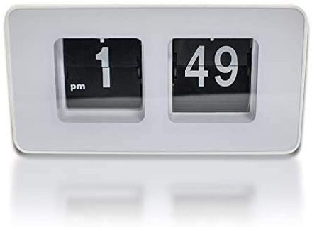 Retro Auto Flip Klokken Huishoudelijke Slaapkamer Digitale Auto Flip Desk Klokken Klassieke Stijlvolle Retro Desktop Pagina Keuken Klok wit