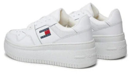 Retro Basket Sneakers voor dames Tommy Jeans , White , Dames - 38 Eu,37 Eu,40 Eu,42 Eu,39 EU