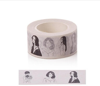Retro Cartoon Karakter Japanse Papier Washi Tape Adhesive Album Tape Diy Scrapbooking Sticker Label Afplakband stijl D-2