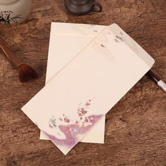 Retro Chinese Stijl Papier Enveloppen Leuke Kawaii Bloem Papier Brief Envelop Voor Kinderen Koreaanse Briefpapier Kantoor Schoolbenodigdheden 10