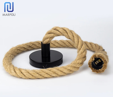 Retro Decorative Rope E27 Hanging Lamp Holder 1m 1.5m 2m Socket E27 Lamp Base Bulb Holder Chandelier Connector Adaptor Cable