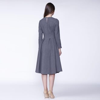 Retro fit-and-flare jurk - maat Grijs