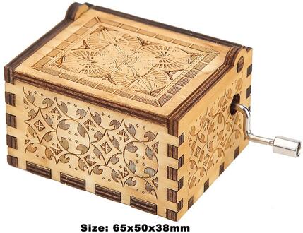 Retro Gesneden Houten Musical Box Hand Aangezwengeld Handleiding Verfijnde Elegante Muziek Dozen Kinderen Kid Verjaardag Decoratieve Aanwezig