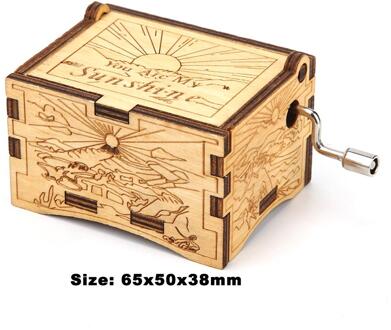 Retro Gesneden Houten Musical Box Hand Aangezwengeld Handleiding Verfijnde Elegante Muziek Dozen Kinderen Kid Verjaardag Decoratieve Aanwezig