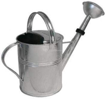 Retro Gieter 5 Liter Zink Zilver