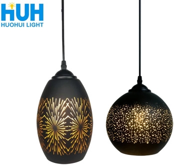 Retro glass chandelier small living room creative modern minimalist master bedroom home net red room lamp chandelier bedroom