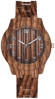 Retro Hout Textuur Quartz Horloge Arabische Cijfers Legering Dial Lederen Riem Mannen En Vrouwen Horloge Relogio Feminino