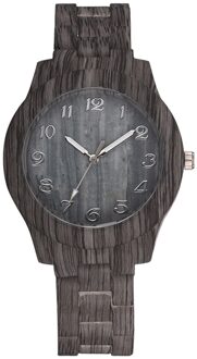 Retro Hout Textuur Quartz Horloge Arabische Cijfers Legering Dial Lederen Riem Mannen En Vrouwen Horloge Relogio Feminino