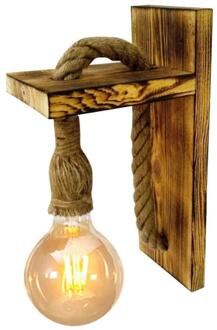 Retro Houten Wandkandelaar Rustieke Edison Plafond Verlichting Smart Rack