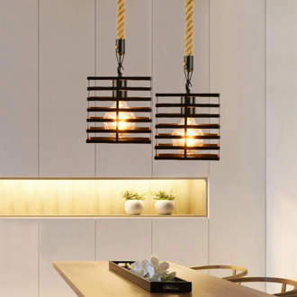 Retro Industrial Hanging Ceiling Lamp Home Loft Living Room Decorative Chandelier Wall-mounted Night Light (Without Bulb)