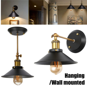 Retro Industrial Iron Pendant Lights Loft Lamp Wall Sconce Light Vintage Hang Pendant Ceiling Lamp for Restaurant Kitchen Home