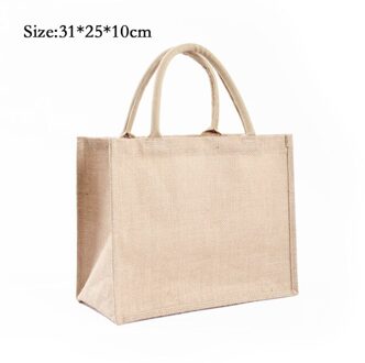 Retro Jute Zak Eco Vriendelijke Waterdichte Jute Grote Capaciteit Handtas Wedding Party Verpakking Draagbare Herbruikbare Boodschappentas