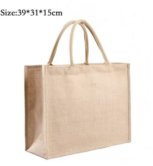 Retro Jute Zak Eco Vriendelijke Waterdichte Jute Grote Capaciteit Handtas Wedding Party Verpakking Draagbare Herbruikbare Boodschappentas