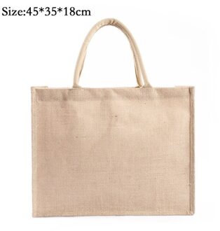 Retro Jute Zak Eco Vriendelijke Waterdichte Jute Grote Capaciteit Handtas Wedding Party Verpakking Draagbare Herbruikbare Boodschappentas