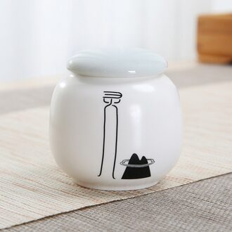 Retro Keramische Mini Thee Blikjes Thee Set Thee Verzegelde Blikken Gedroogd Fruit Collectie Moet Reizen Reizen Draagbare Verzegelde Opslagtank